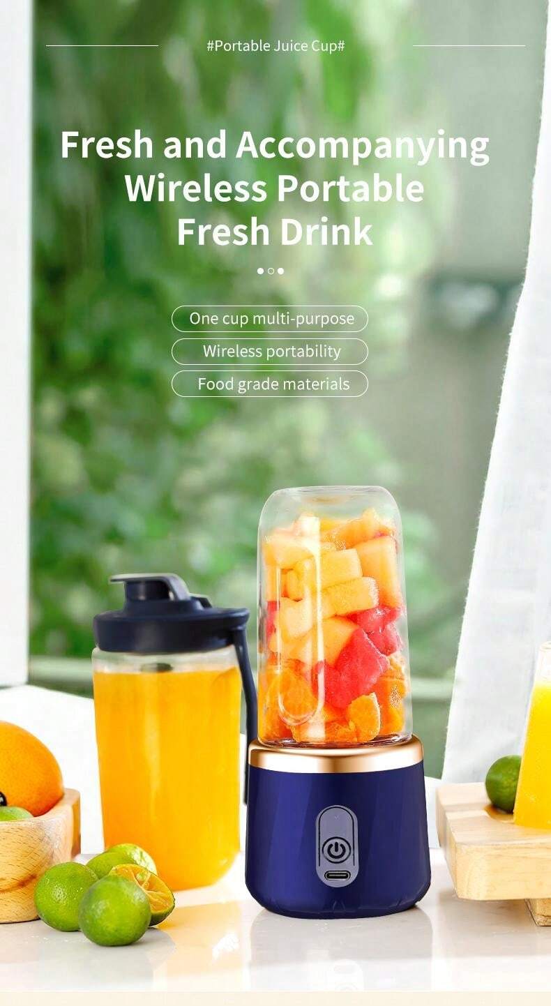 Portable USB Rechargeable Blender With Travel Cup